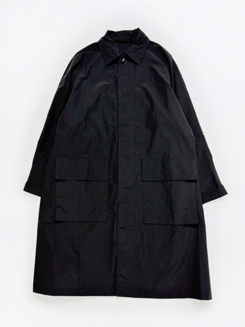 HTS (HARROW TOWN STORES)  NYLON COTTON BALMACAAN COAT  with GUSSETED POCKET