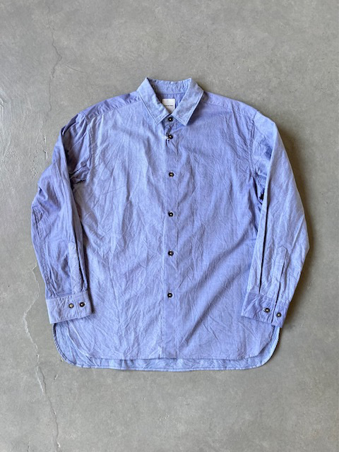 SAGE DE CRET  オックスフォードパッチワーク  ショートポイントカラーシャツ