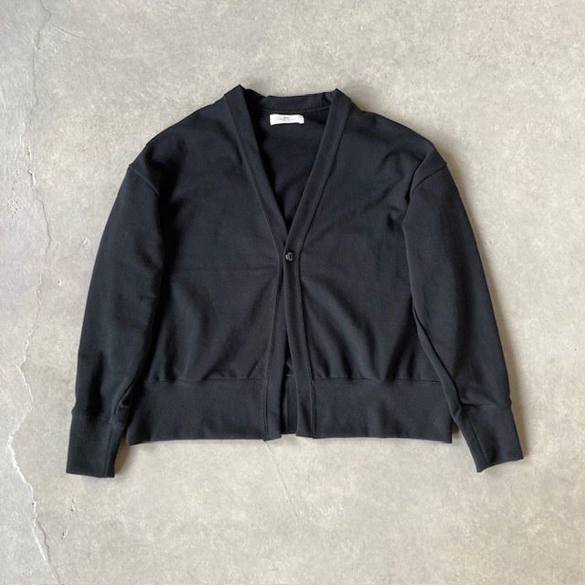 SOIL COMBED COTTON FRENCH TERRY V-NECK 1BUTTON CARDIGAN