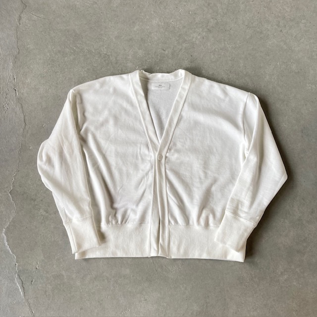 SOIL COMBED COTTON FRENCH TERRY V-NECK 1BUTTON CARDIGAN