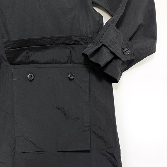 HTS (HARROW TOWN STORES) NYLON COTTON BALMACAAN COAT with GUSSETED POCKET