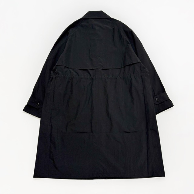 HTS (HARROW TOWN STORES) NYLON COTTON BALMACAAN COAT with GUSSETED POCKET