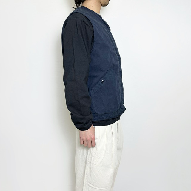 SAGE DE CRET コットンヘンプウェザーミリタリーベスト