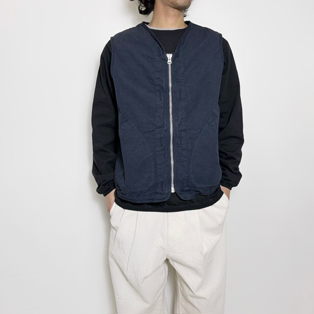 SAGE DE CRET コットンヘンプウェザーミリタリーベスト