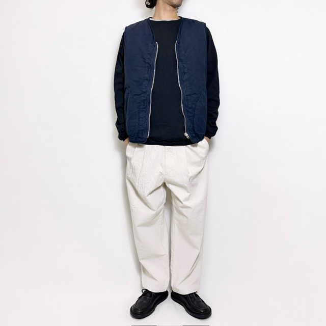 SAGE DE CRET コットンヘンプウェザーミリタリーベスト