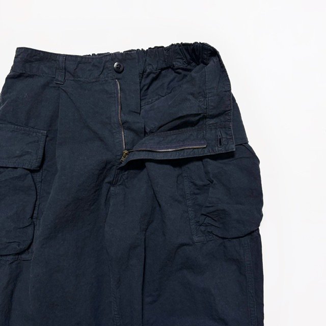 SAGE DE CRET コットンヘンプウェザーペグトップ ワンタックカーゴパンツ