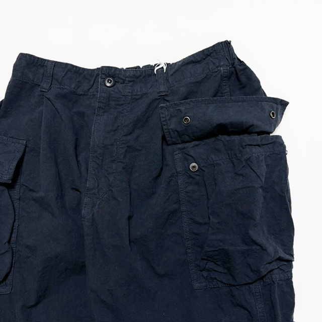 SAGE DE CRET コットンヘンプウェザーペグトップ ワンタックカーゴパンツ