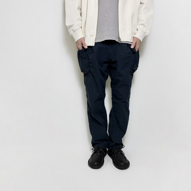 SAGE DE CRET コットンヘンプウェザーペグトップ ワンタックカーゴパンツ