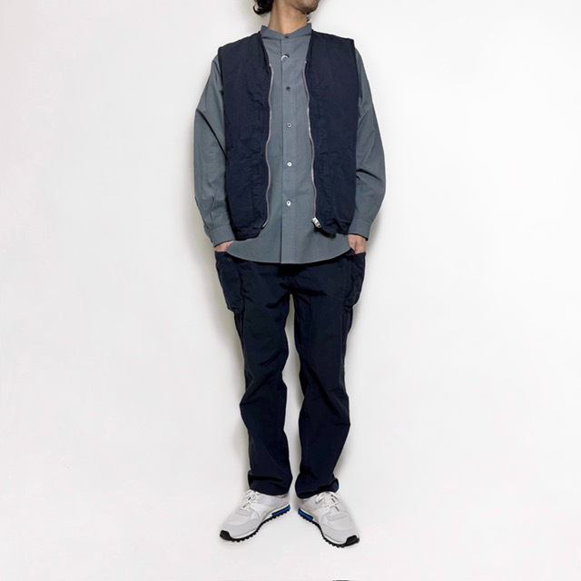 SAGE DE CRET コットンヘンプウェザーペグトップ ワンタックカーゴパンツ