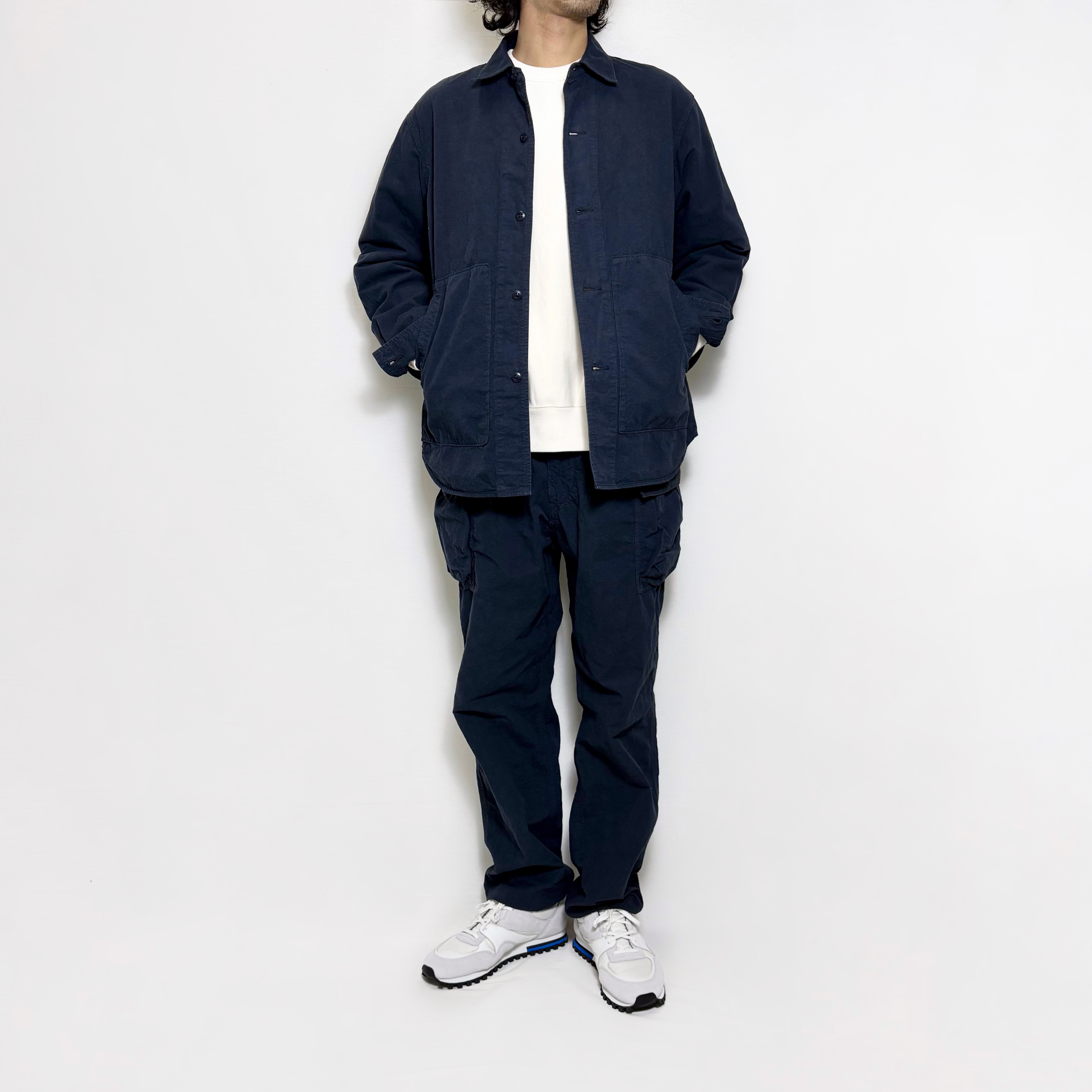 SAGE DE CRET コットンヘンプウェザーペグトップ ワンタックカーゴパンツ