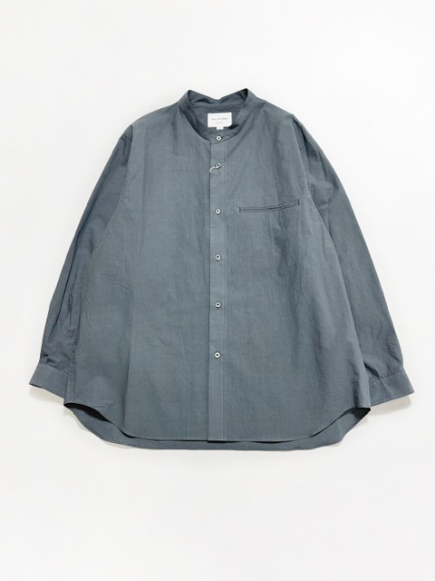 STILL BY HAND  コットンリネンバンドカラーシャツ
