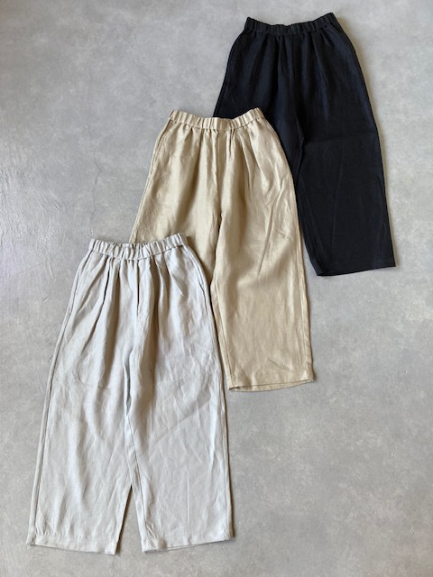 maison de soil LINEN TWILL 2TUCK WIDE EASY PANTS
