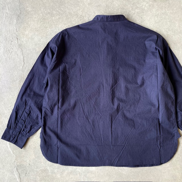 maison de soil 60s ORGANIC CAMBRIC  with EMB BANDED COLLER SHIRT