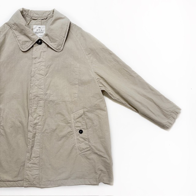 HTS (HARROW TOWN STORES) LIGHT WEIGHT COTTON OVERDYE BALMACAAN&nbsp; SHORT COAT