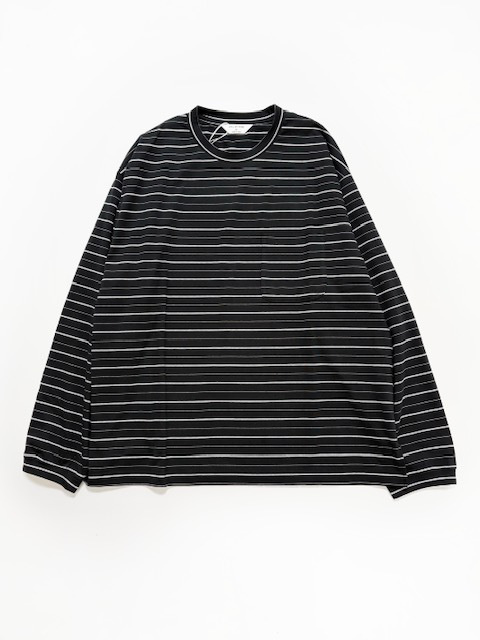 STILL BY HAND コンパクト糸ボーダー長袖T-シャツ