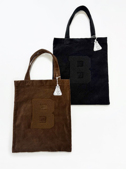 R&D.M.Co- (OLDMAN’S TAILOR)  B.B.VELVET LETTERED TOTE BAG