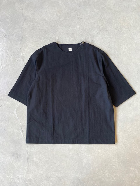 結-yui- COTTON LINEN TYPEWRITER  7分袖 SMOCK SHIRT