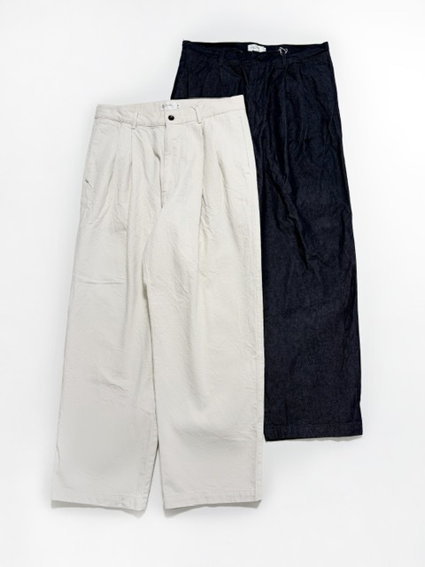 STILL BY HAND 10ozデニム2タックパンツ