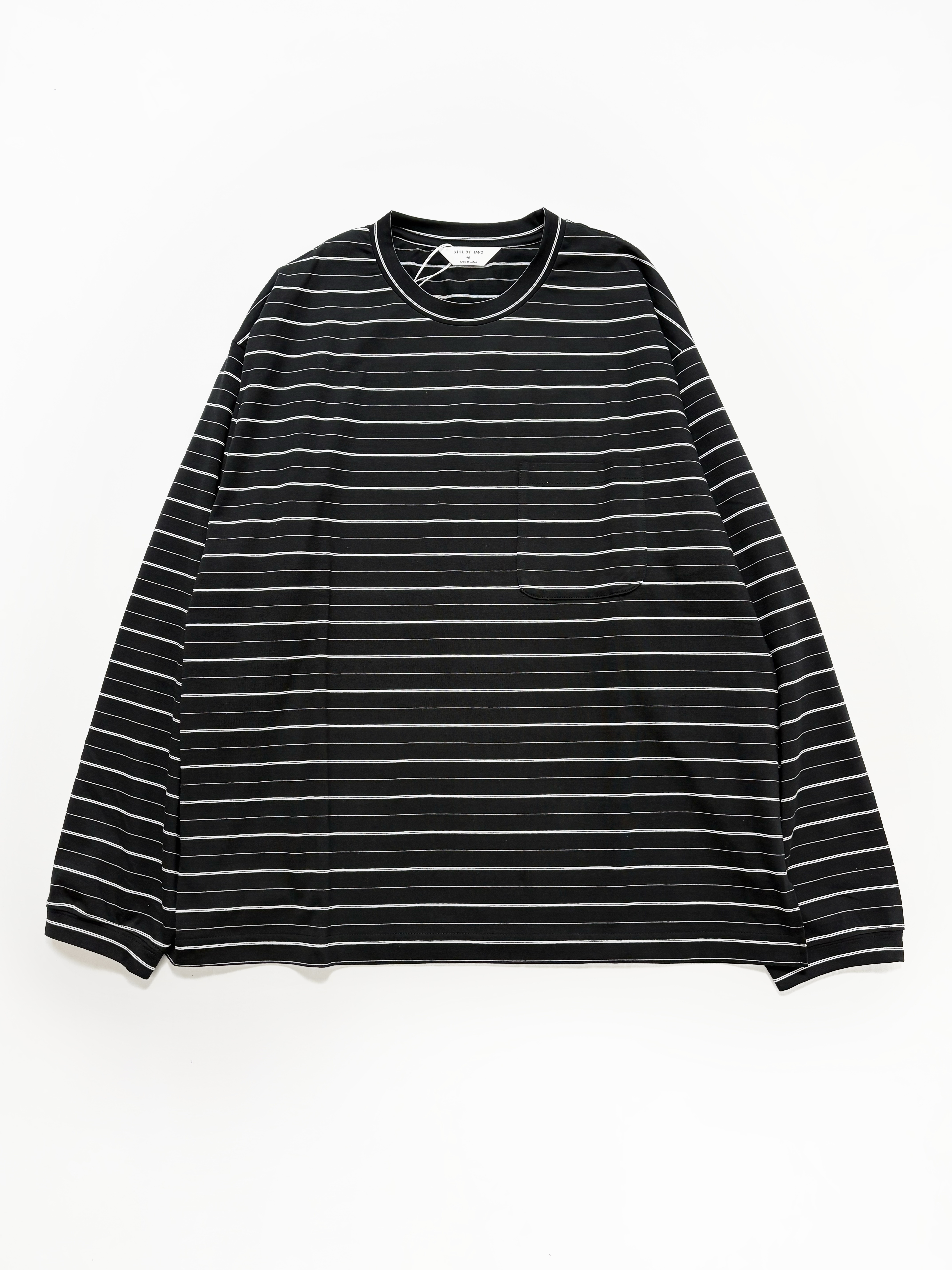 STILL BY HAND コンパクト糸ボーダー長袖T-シャツ