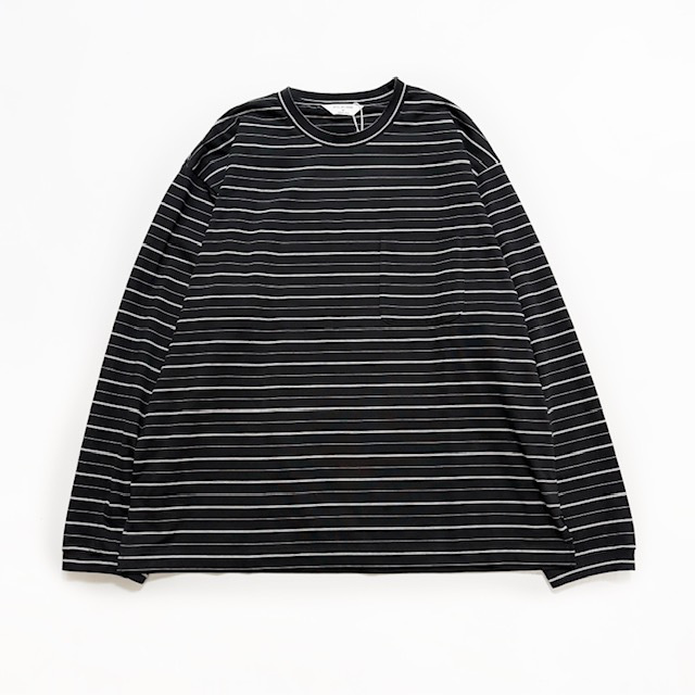 STILL BY HAND コンパクト糸ボーダー長袖T-シャツ