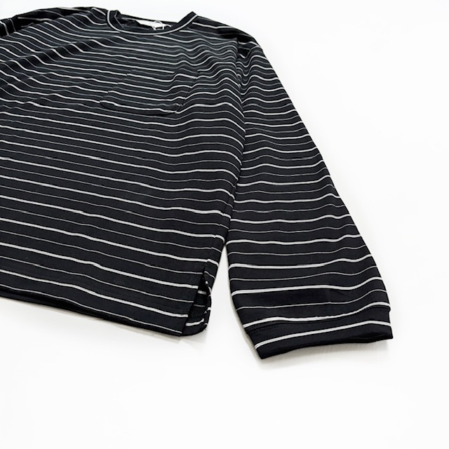 STILL BY HAND コンパクト糸ボーダー長袖T-シャツ