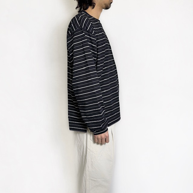 STILL BY HAND コンパクト糸ボーダー長袖T-シャツ