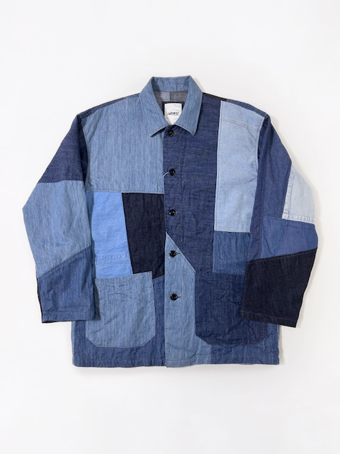 rebear by JOHNBULL  パッチワークデニムカバーオール