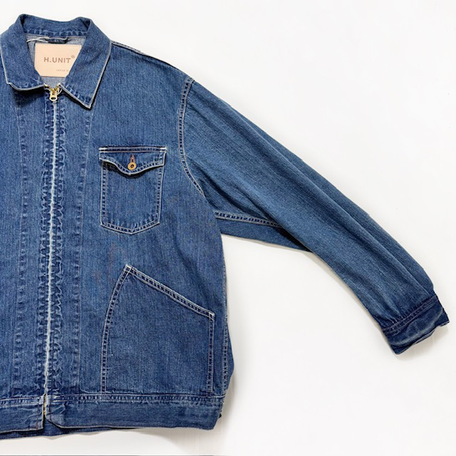 H.UNIT DENIM ZIP WORK JACKET