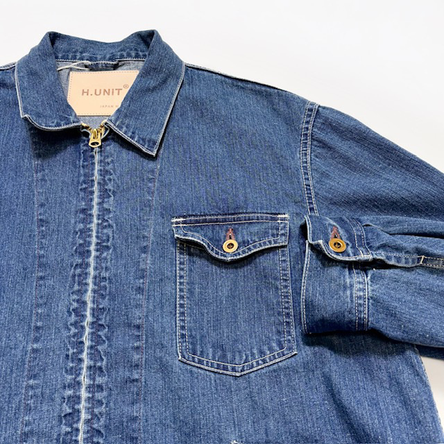 H.UNIT DENIM ZIP WORK JACKET