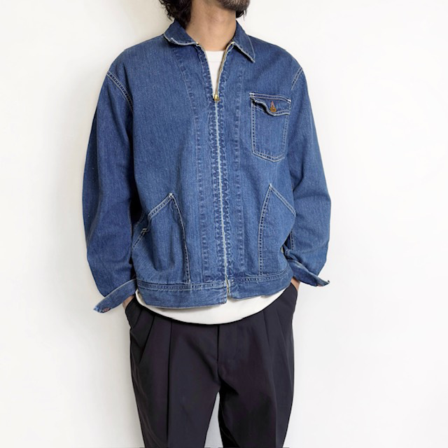 H.UNIT DENIM ZIP WORK JACKET