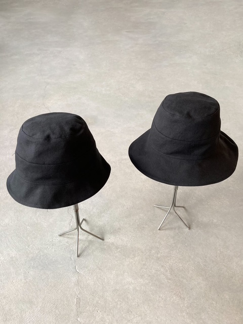 TSUYUMI COTTON WASHI OXFORD MINIMAL BACKET HAT MINIMAL MID-BRIM HAT