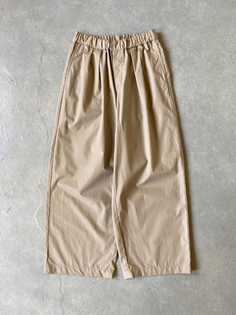 maison de soil COTTON DYED WEATHER 2TUCK WIDE EASY PANTS