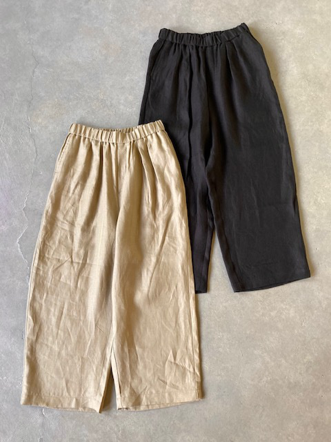 maison de soil LINEN TWILL 2TUCK WIDE EASY PANTS