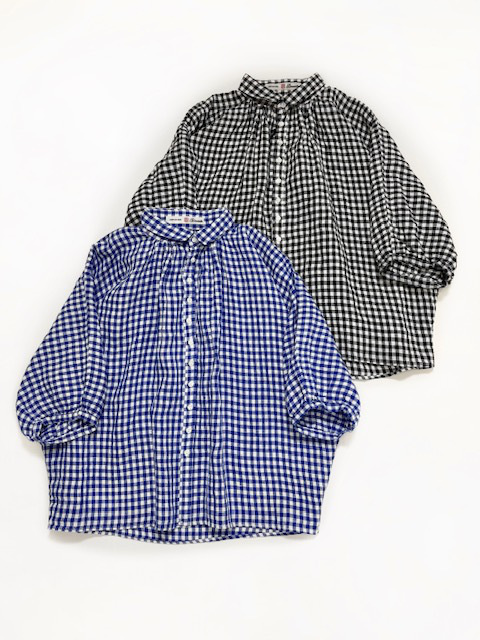 Brocante  フレンチリネンギンガムグランシャツ