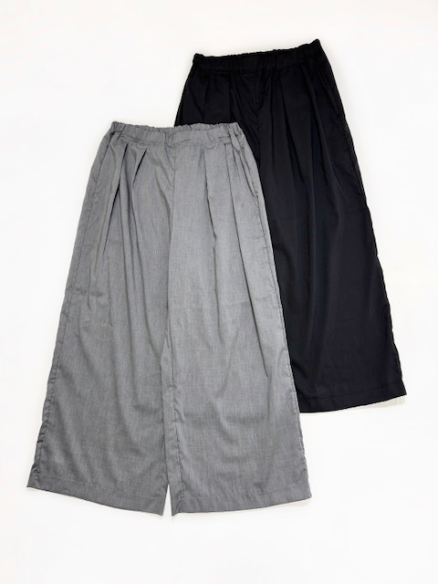 PRIT  麻混トロピカルタックワイドパンツ