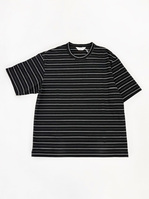 STILL BY HAND  コンパクト糸ボーダー半袖T-シャツ