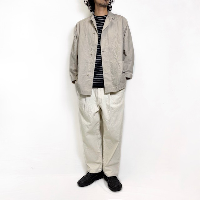 STILL BY HAND タイプライターコットンカバーオールシャツ