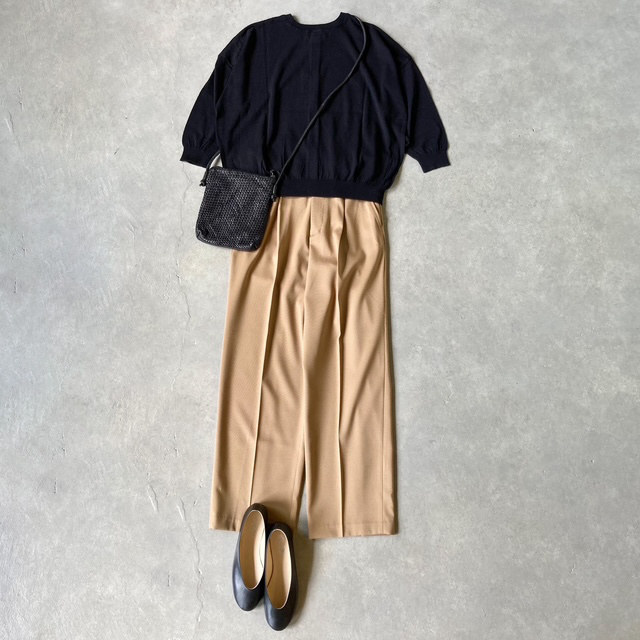 PRIT ハイツイストコットン16G天竺編み   2wayワイドカーディガン