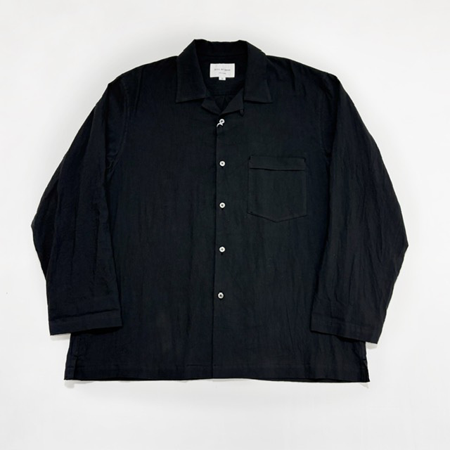 STILL BY HAND コットンシルクオープンカラーシャツ