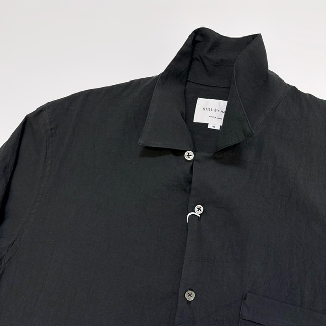 STILL BY HAND コットンシルクオープンカラーシャツ