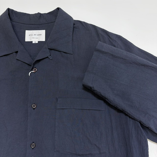 STILL BY HAND コットンシルクオープンカラーシャツ