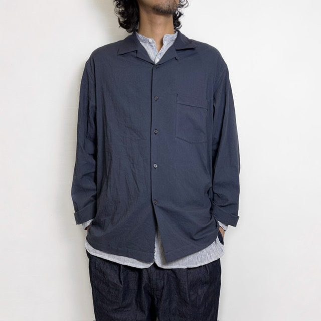 STILL BY HAND コットンシルクオープンカラーシャツ