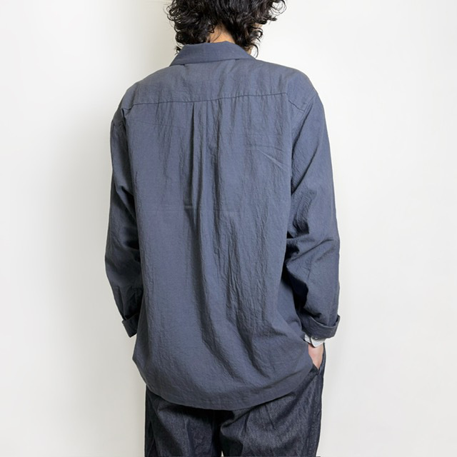 STILL BY HAND コットンシルクオープンカラーシャツ