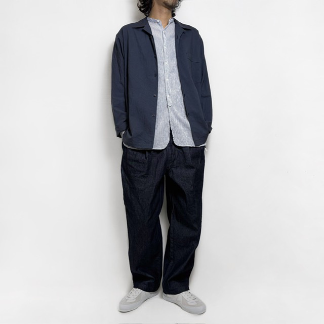 STILL BY HAND コットンシルクオープンカラーシャツ