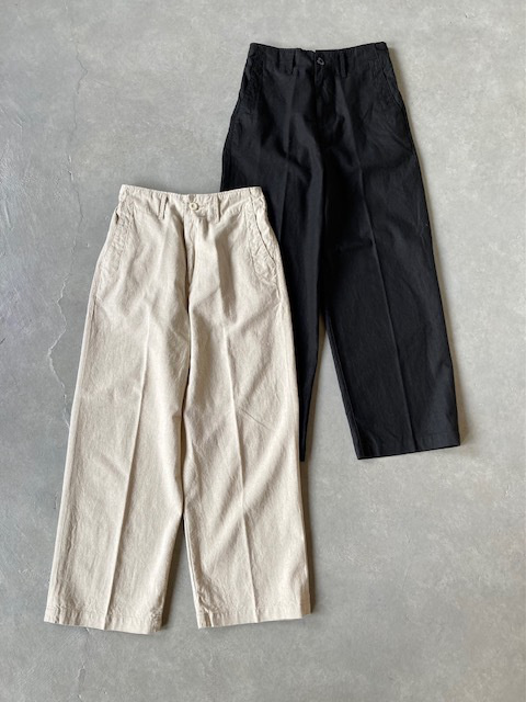 D.M.G リネンコットンキャンバス  ストレートイージーパンツ
