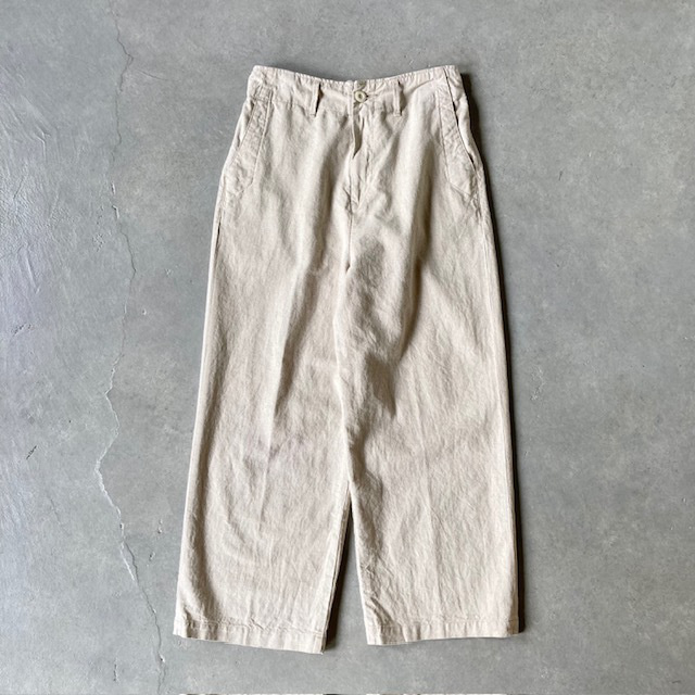 D.M.G リネンコットンキャンバス  ストレートイージーパンツ