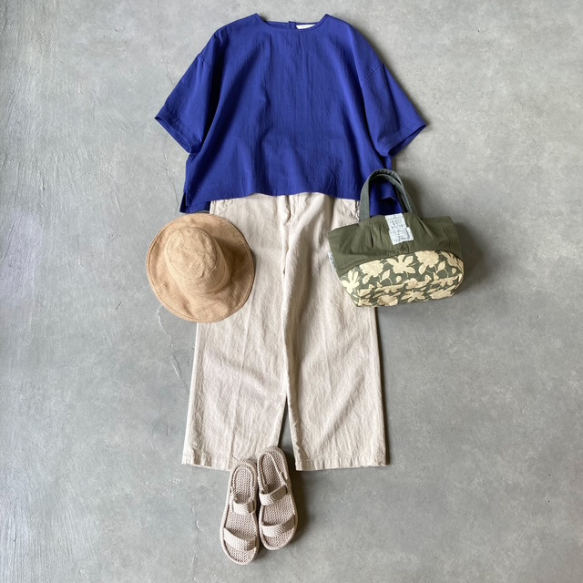 D.M.G リネンコットンキャンバス  ストレートイージーパンツ