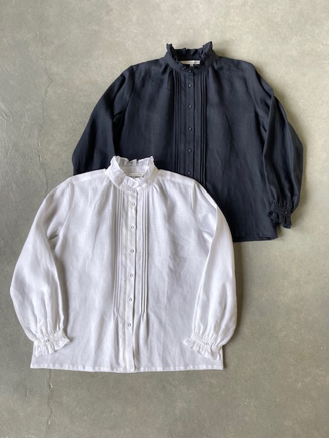 A PIECE OF LIBRARY スタンダードリネンアグネスブラウス