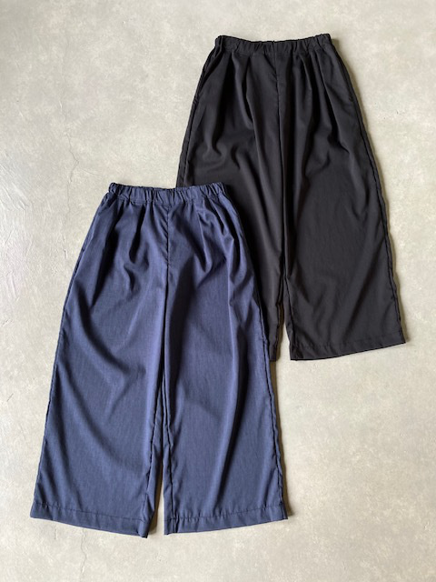 PRIT 麻混トロピカルタックワイドパンツ