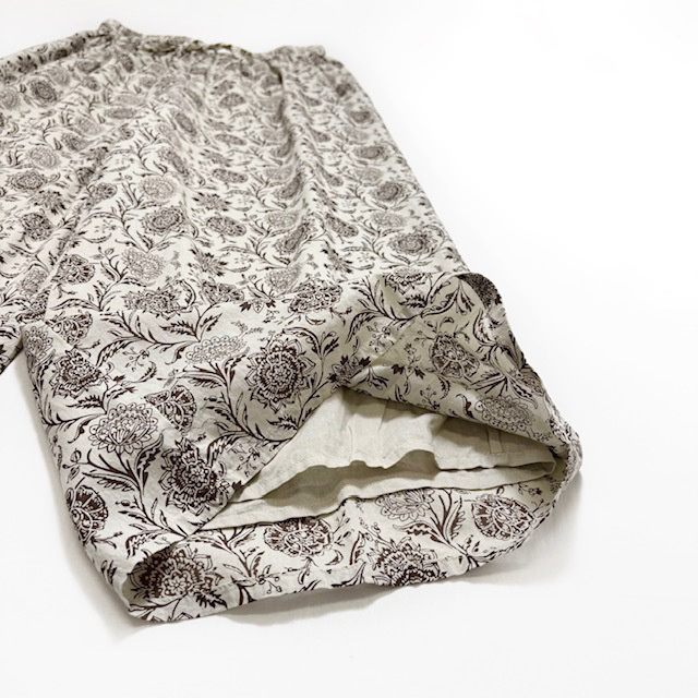 SOIL 80s VOILE TWO TONE FLOWER PRINT WIDE EASY PANTS&nbsp;